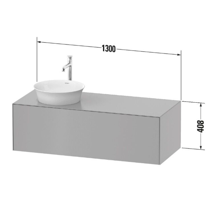 Тумба под раковину Duravit White Tulip 1300x550x408 мм подвесная белый WT4977L8585