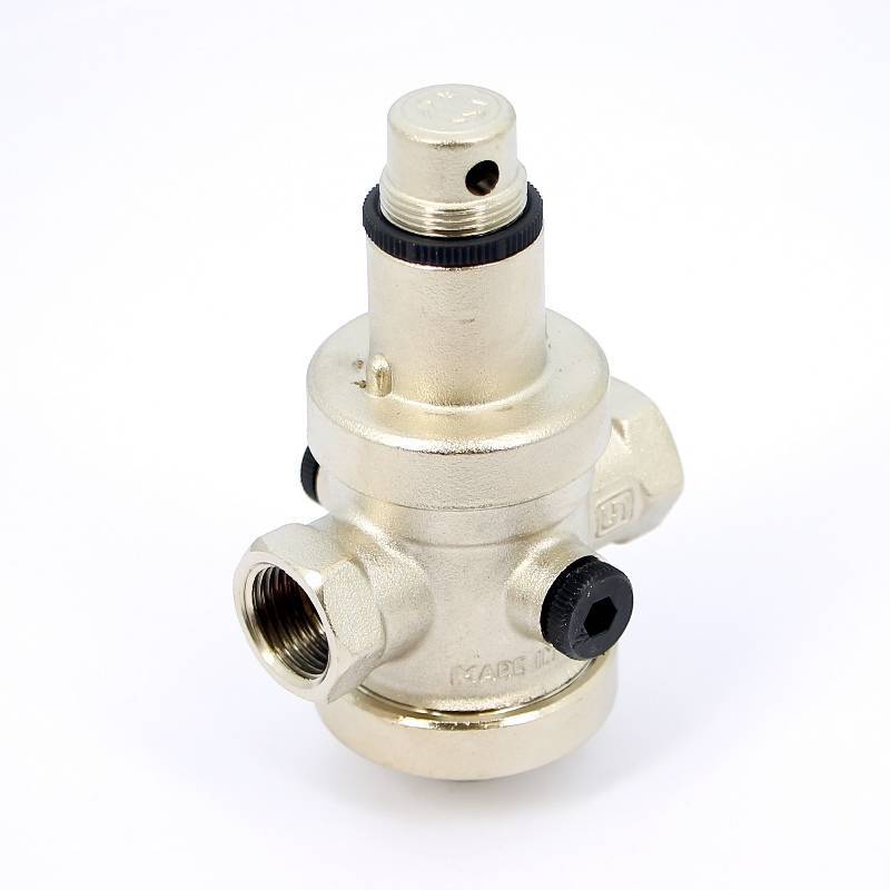 Редуктор давления UNI-FITT 204N ВВ никелированный с отверстием под аксиальный манометр 1/2 204N2140