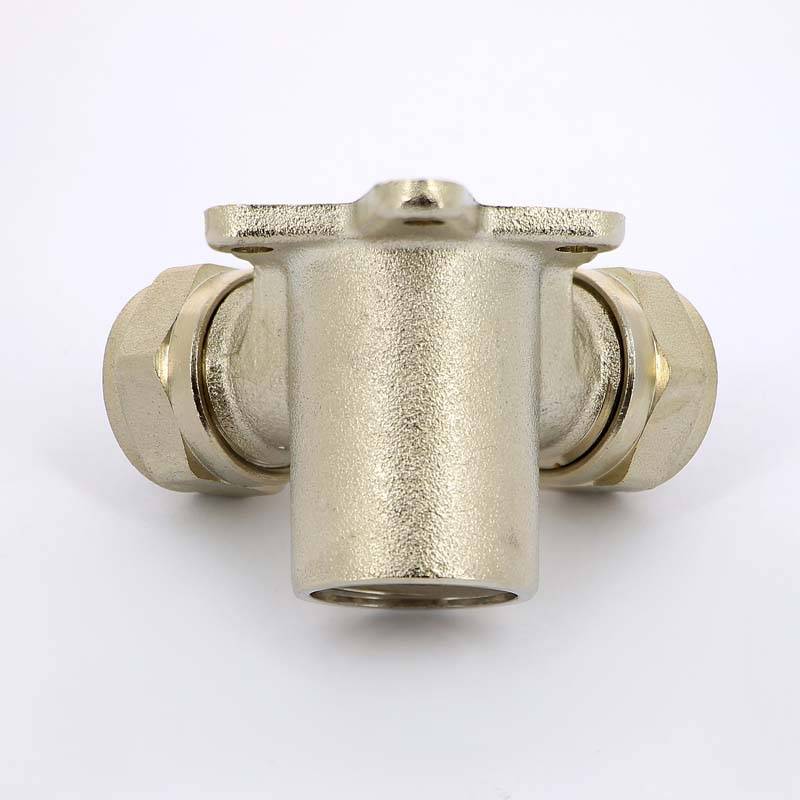 Водорозетка обжимная трехплоскостная Uni-Fitt 16x1/2x16 никелированная 671N6260