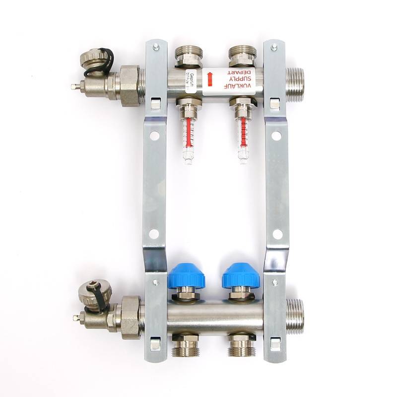 Коллекторная группа Uni-Fitt 1 x 3/4 2 выхода с расходомерами и термостатическими вентилями 455W4302