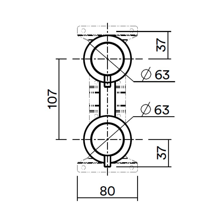 Внутренняя часть смесителя для душа Quadro Design FixKit Light Gold IN047OC