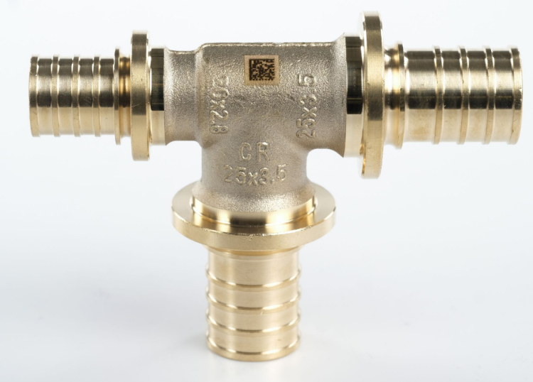 Тройник REHAU RAUTITAN MX 32-32-25 латунь 11080751001