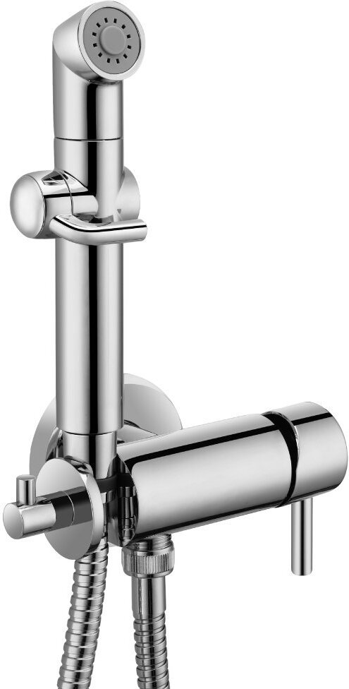 Смеситель для биде Lemark Solo встраиваемый с гигиеническим душем хром LM7166C