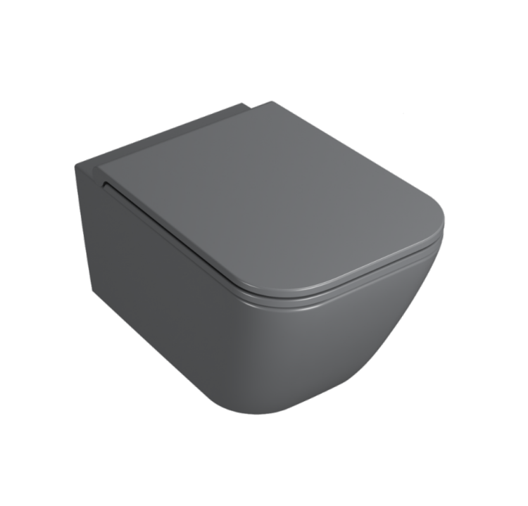 Унитаз подвесной Globo STONE 360х520х330 мм дымчатый STS05.SK
