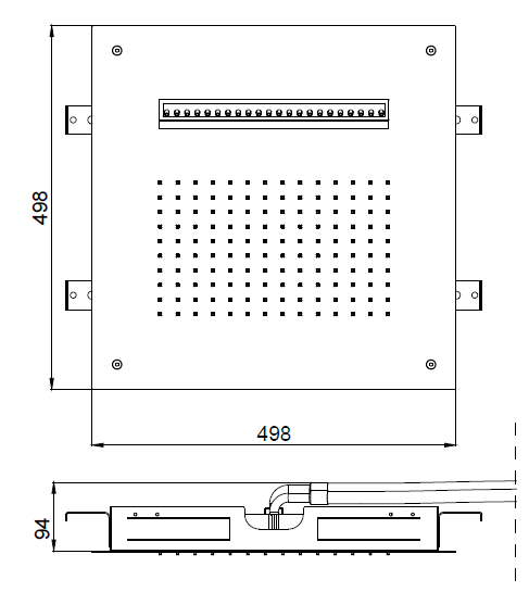 Верхний душ Almar Built-in head showers 498x498 мм 2 режима черный матовый E044260MB