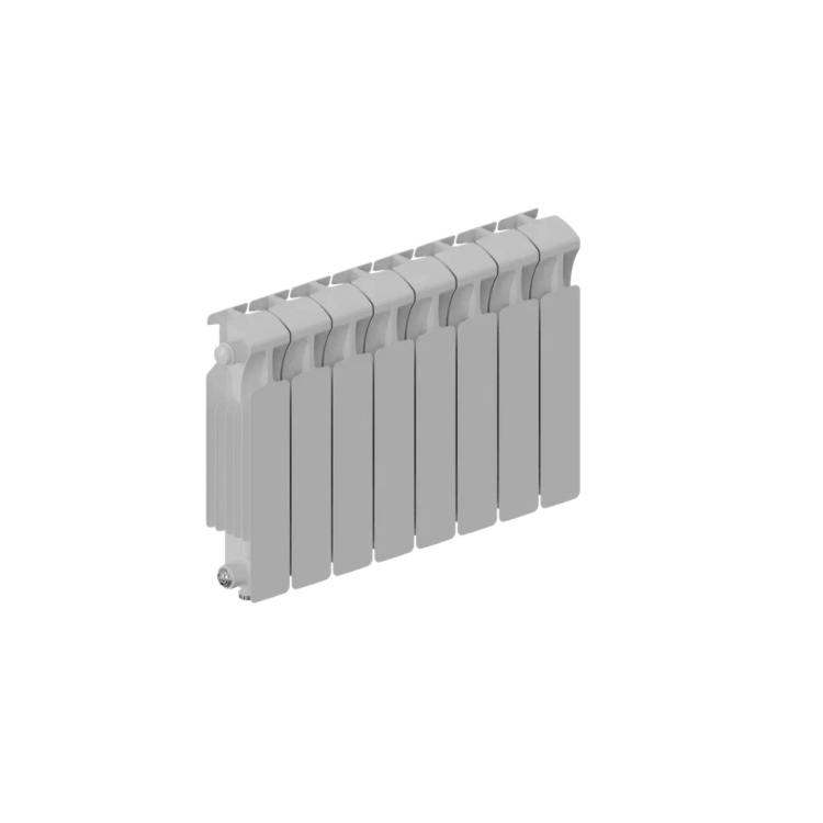 Радиатор биметаллический RIFAR MONOLIT VENTIL 350 8 секций нижнее подключение MN-350-08-VR RAL 9016