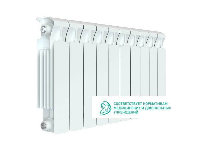 Радиатор биметаллический RIFAR Monolit 350 10 секций боковое подключение Белый 11600