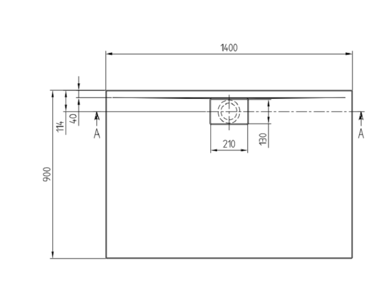 Душевой поддон Villeroy & Boch Architectura Metalrim 1400x900x17 мм альпийский белый UDA1490ARA248V01