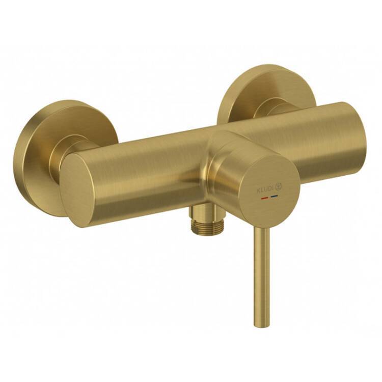 Смеситель для душа термостатический Kludi BOZZ золото брашированное 38831N076