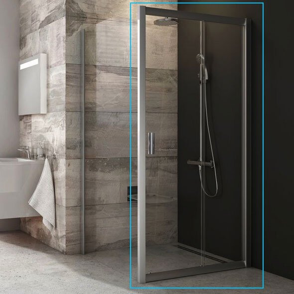 Душевая дверь RAVAK Blix BLRV2K-90 блестящий Transparent 1XV70C00Z1