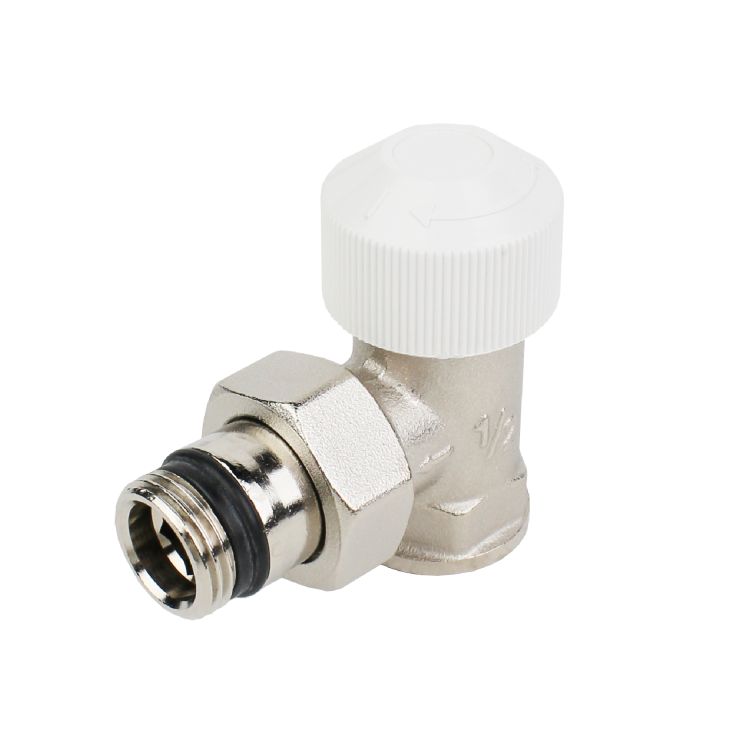 Вентиль термостатический угловой Everline 1/2 никелированный EVR09.3412