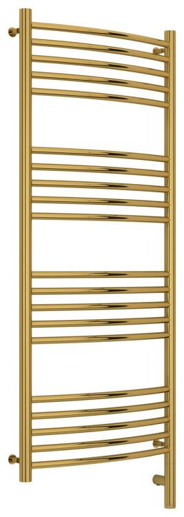 Полотенцесушитель электрический Сунержа Богема 3.0 выгнутая 1200x500 мм МЭМ нижнее справа золото 0358031250