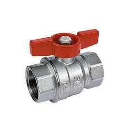 Кран шаровой Giacomini R851 1/4 ВВ ручка-бабочка красная R851X021