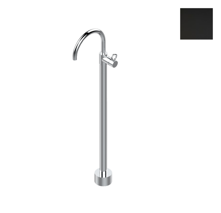 Смеситель для раковины THG Paris Collection O напольный Black ceram G4PD306500S