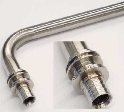 Трубка Г-образная REHAU RAUTITAN 20x250 мм нержавеющая сталь 11096681001