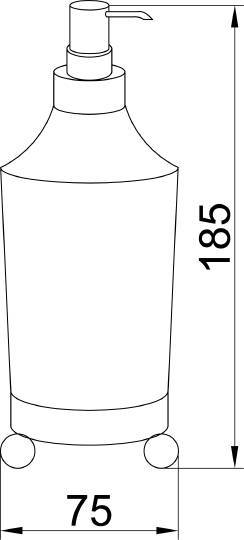 Дозатор для жидкого мыла настольный Boheme Hermitage бронза 10329