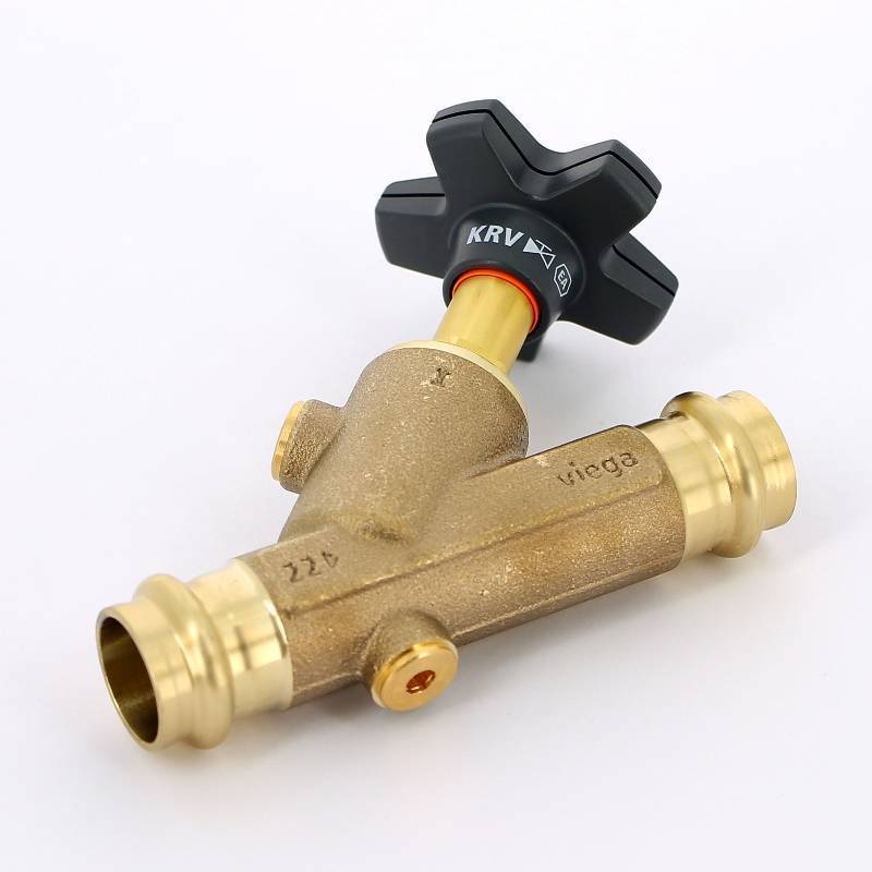 Вентиль комбинированный бронзовый Viega Easytop Basic CRV 22 мм 757212