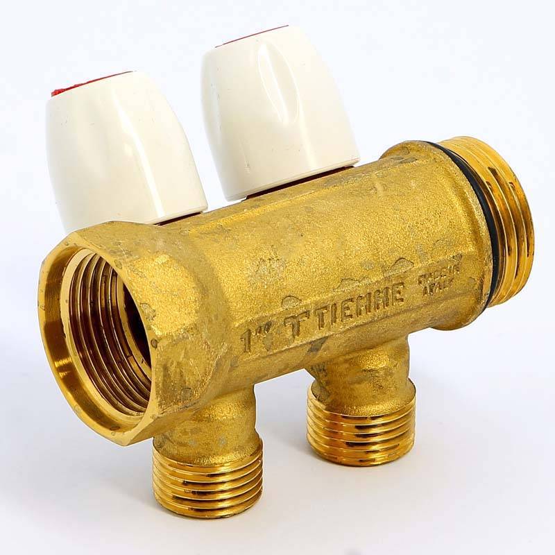 Коллектор Tiemme 1860 1 НВ 2 выхода 1/2 Н 36 мм с утолщенными стенками 1860040