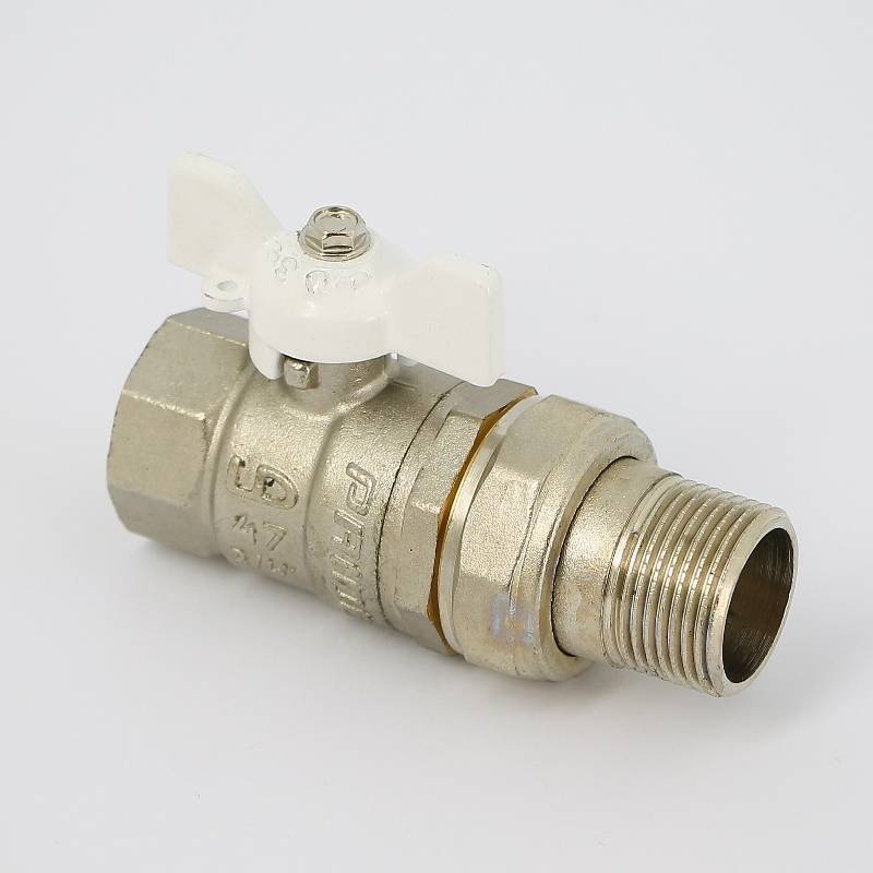 Кран шаровой LD Pride 45.340.15 с отверстием для термометра 1/2 ВР/ВР бабочка 45.340.15