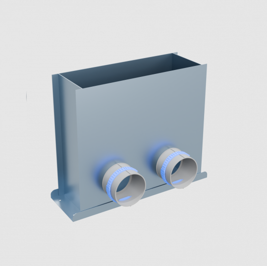 Пленум напольный Flexag 300x100 мм на 2 выхода 90 мм FL-PFP-300x100/90x2