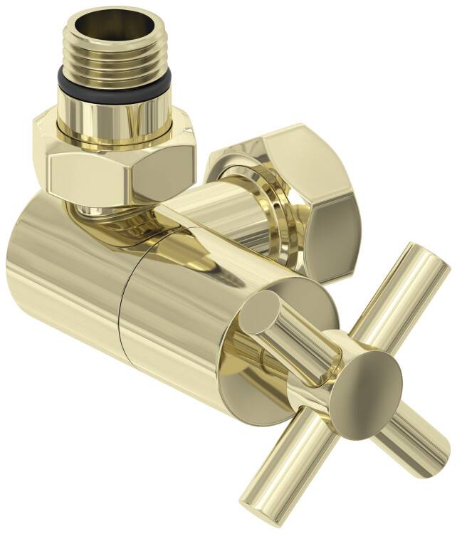 Вентиль Сунержа 3D G 1/2 x 3/4 левый крест шампань 02014101234