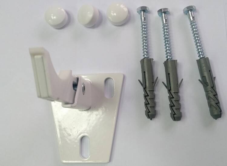 Кронштейн регулируемый для трубчатых радиаторов STOUT 69-90 мм RAL 9016 W161RURAL9016