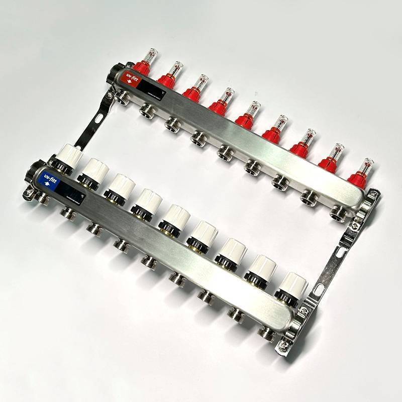 Коллекторная группа WATTS HKV 1 x 9 выходов 3/4 EK с расходомерами из нержавеющей стали 450W4309