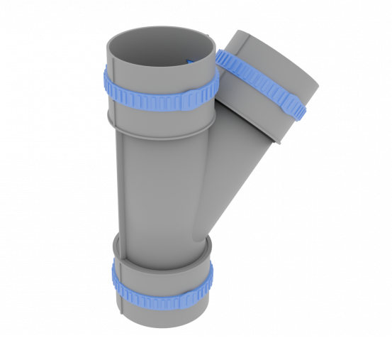 Тройник косой круглый Hogart Flexag FL75-TR