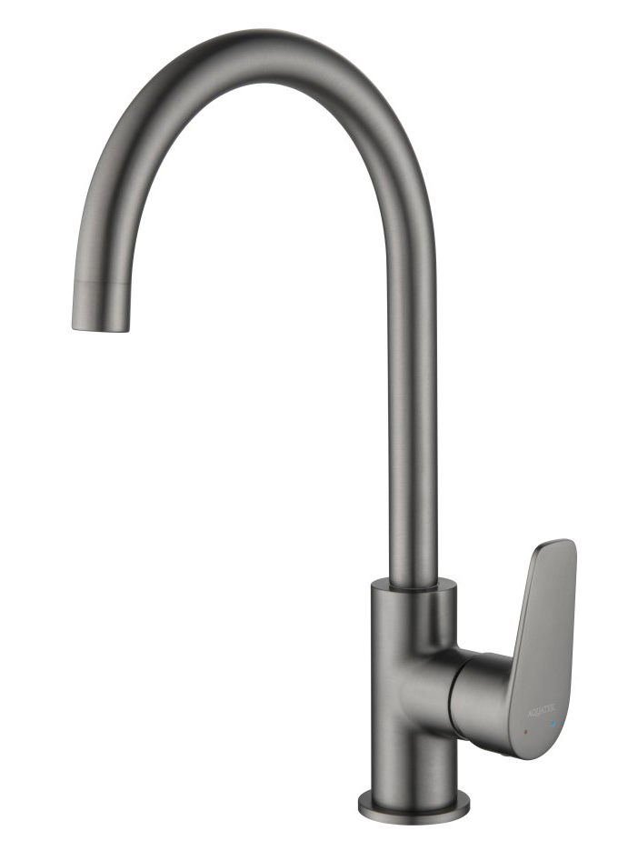 Смеситель для кухни Aquanet Betta оружейная сталь AQ1182BGM