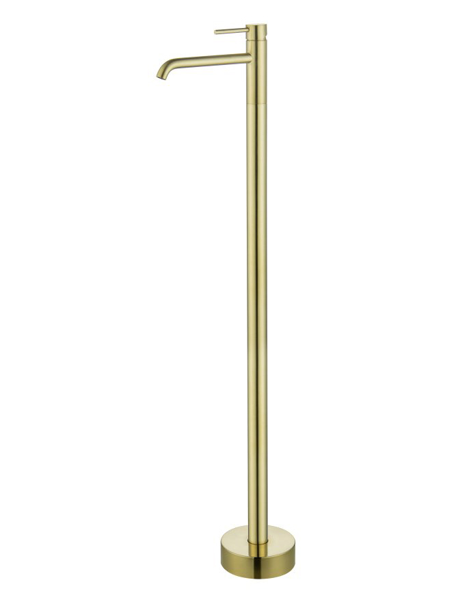 Смеситель для раковины напольный Aquanet Europa шлифованное золото AQ1309BG