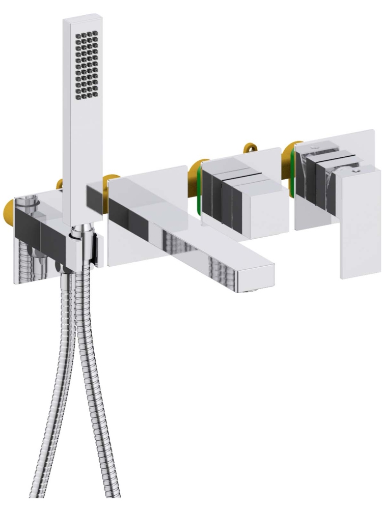 Смеситель для ванны Aquanet Libra встраиваемый комплект AQ1644CR