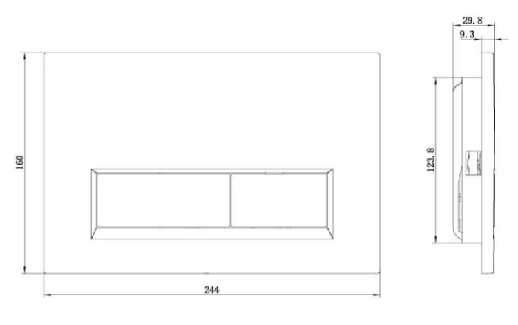 Клавиша смыва Kludi UNIFIX для Geberit Sigma 244х160 мм цвет никель брашированный 32PP01N5