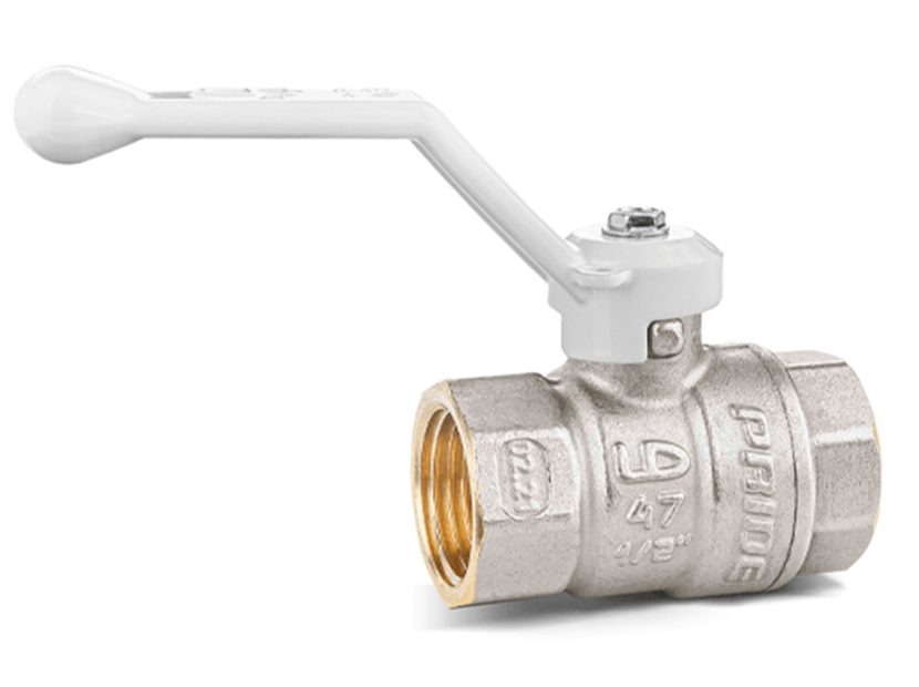 Кран шаровой латунный LD Pride White 47.50.B-B.Р Ду 50 Ру 25 вн-вн рычаг 47.50.B-B.Р