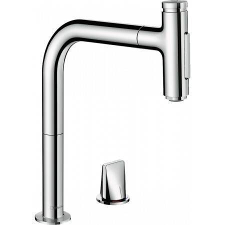 Смеситель для кухни Hansgrohe Metris Select M71 320 с выдвижным изливом хром 73819000