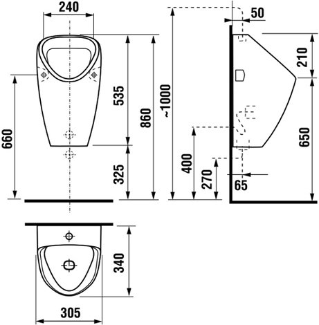 Писсуар Jika Golem с внешним подводом 4306.1.000.000.1