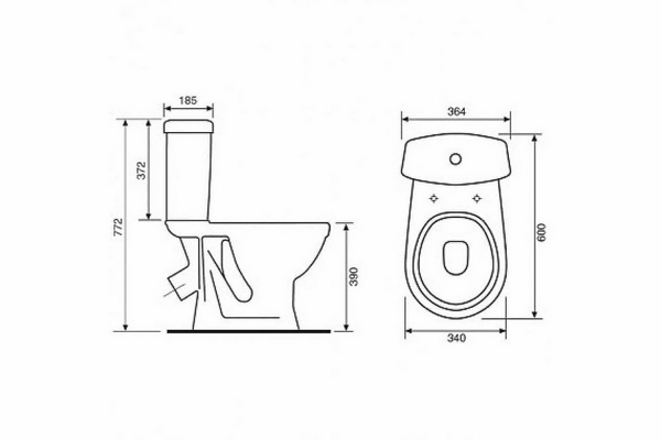 Унитаз-компакт Santek Суперкомпакт Стандарт горизонтальный выпуск нижний подвод 44901110522