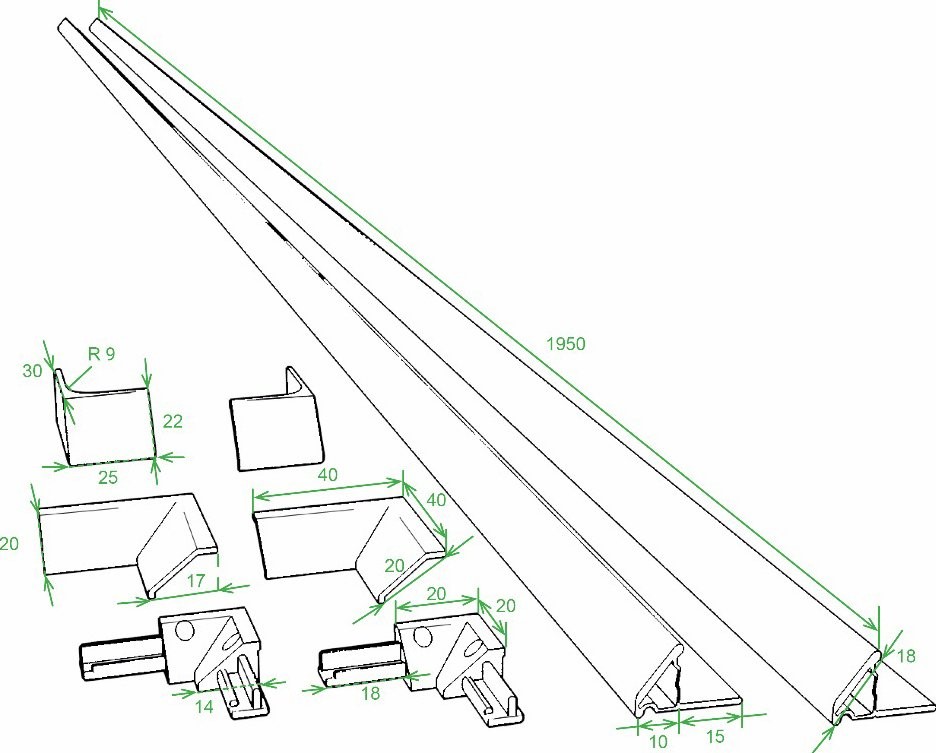 Комплект декоративных бордюров для ванн и поддонов Top Dekor 195 см белый глянцевый DEKOR-0000001
