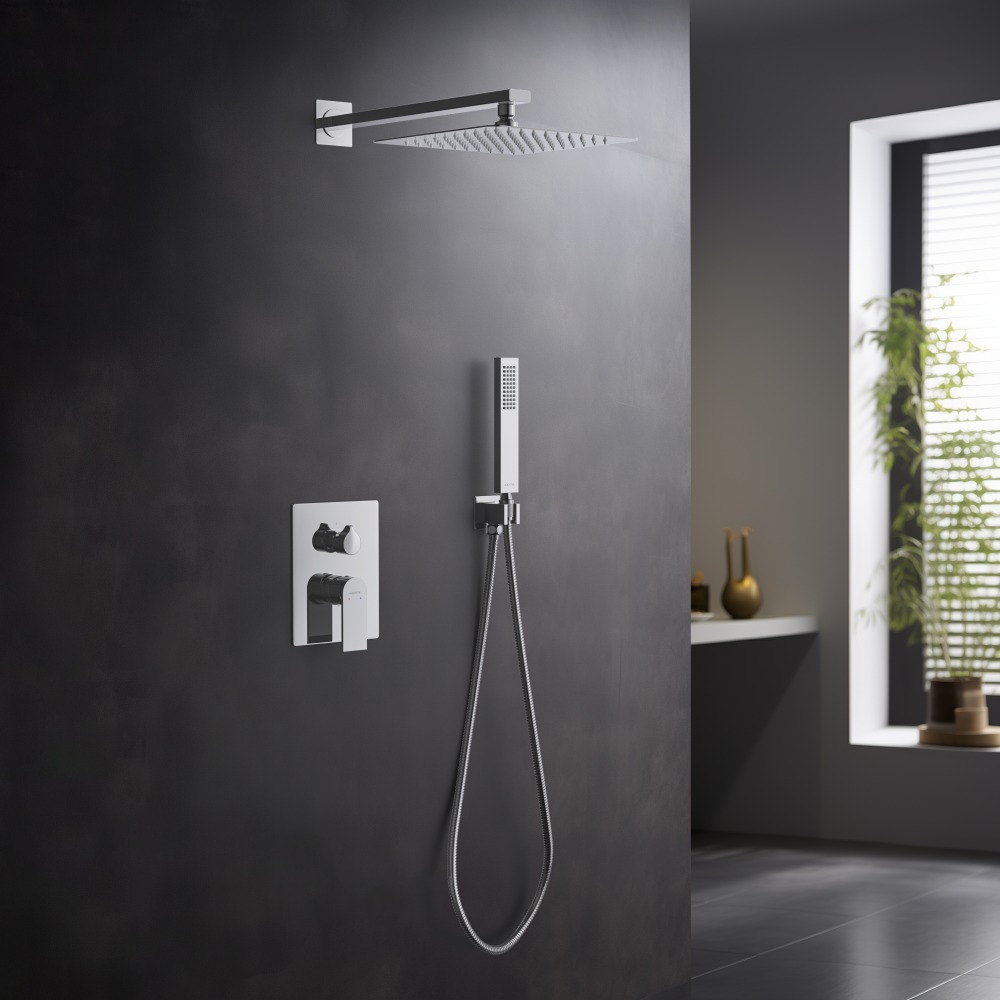 Душевой комплект 3 в 1 Aquanet ЛИРА 2 режима хром AQ1472CR