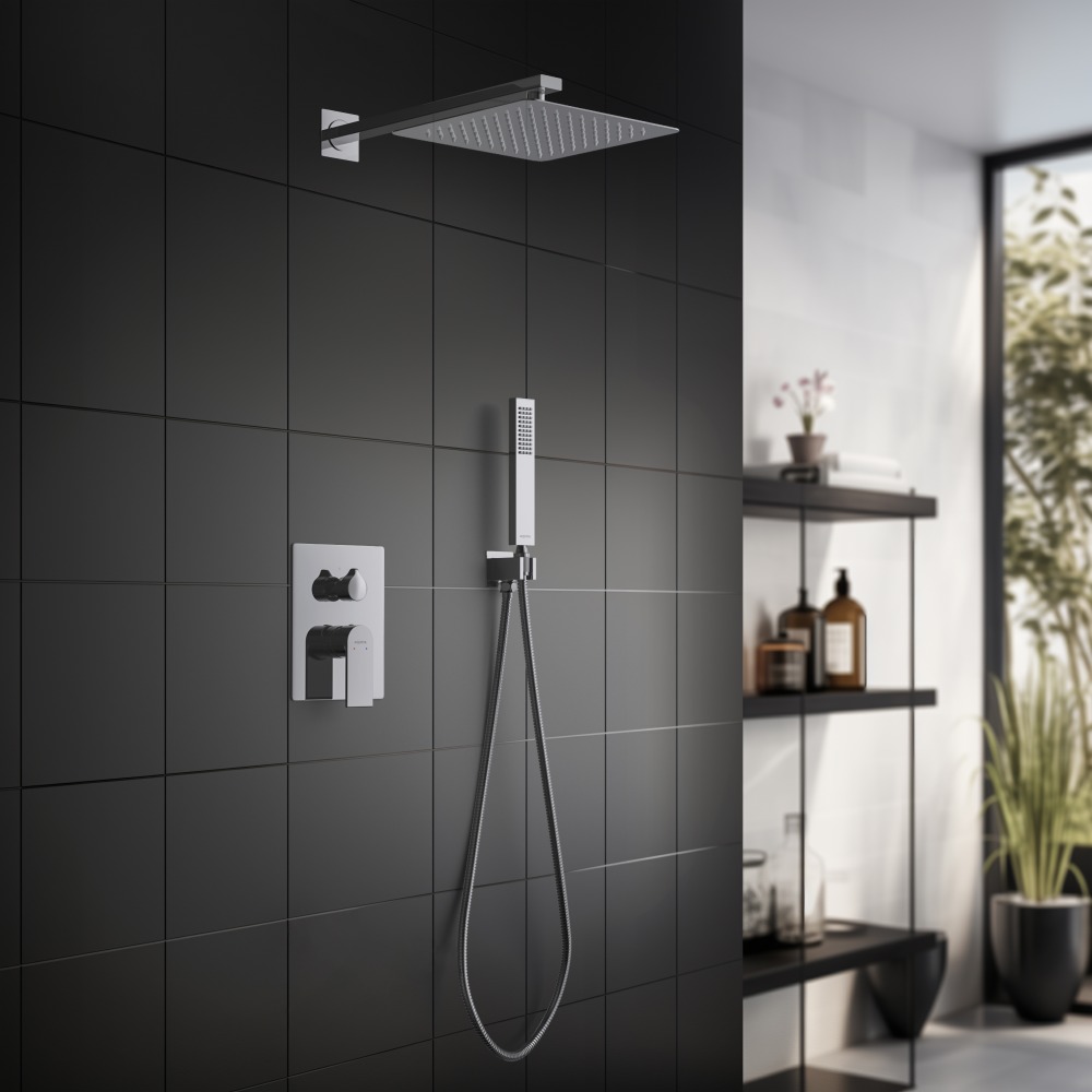 Душевой комплект 3 в 1 Aquanet ЛИРА 2 режима хром AQ1472CR