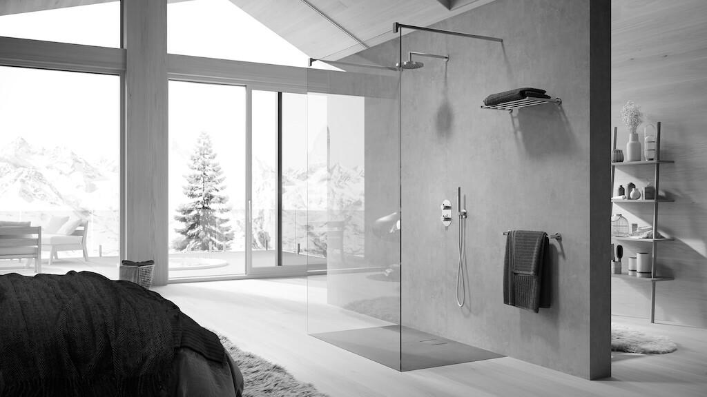 Смеситель для ванны термостатический Paffoni Live внешняя часть красное золото WE00102/TRCP