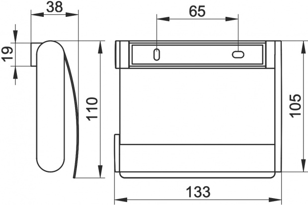 Держатель для туалетной бумаги KEUCO PLAN с крышкой черный матовый 14960370000