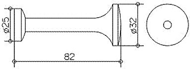 Крючок для халата KEUCO ELEGANCE 82 мм хром 11616010000