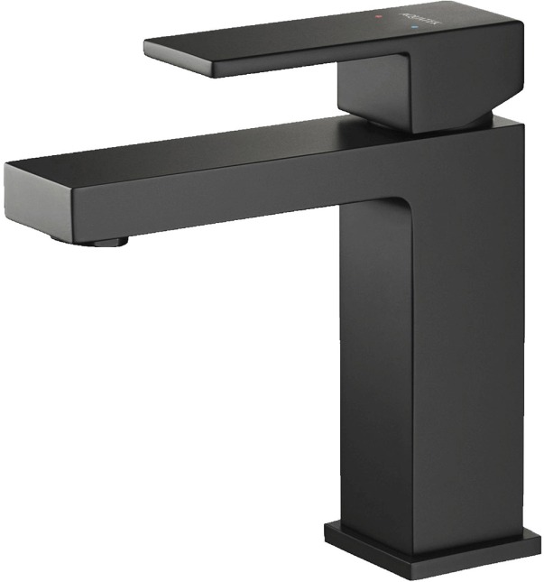 Смеситель для раковины Aquanet Либра 114 мм без донного клапана матовый черный AQ1610MB