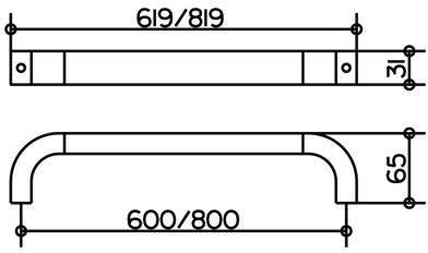 Полотенцедержатель Keuco Edition 300 600 мм хром 30001010600