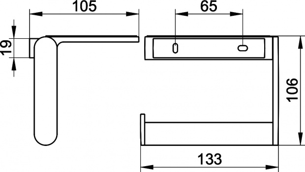 Держатель для туалетной бумаги KEUCO PLAN с полочкой без крышки черный матовый 14973370000