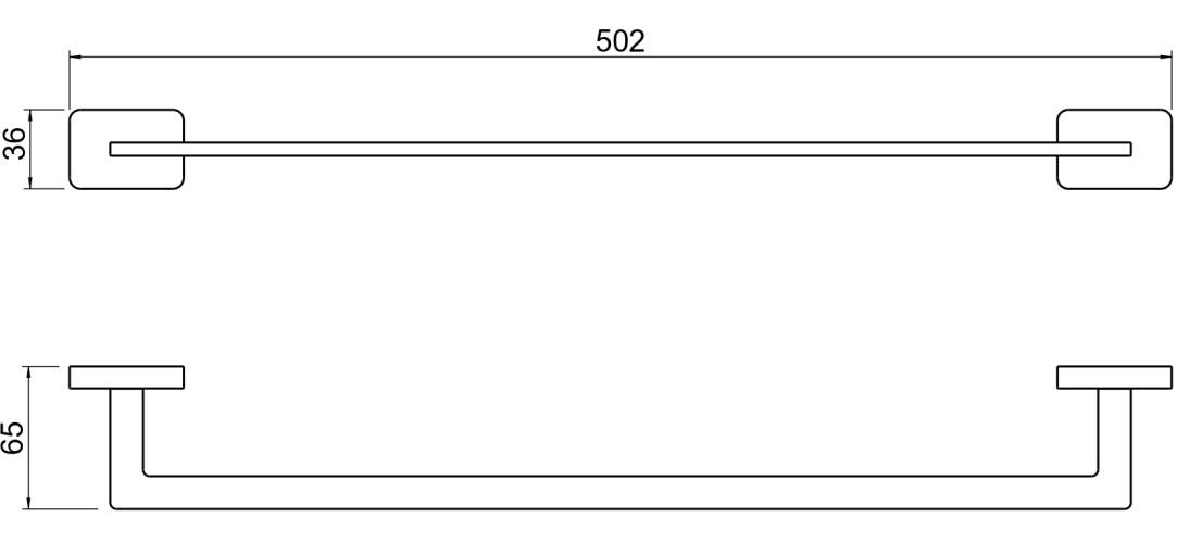 Полотенцедержатель Aquatek Libra 450 мм хром AQ4320CR