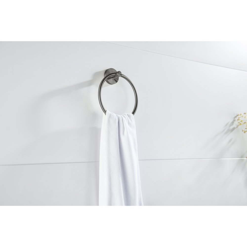 Полотенцедержатель кольцо Aquanet Европа оружейная сталь AQ4112BGM