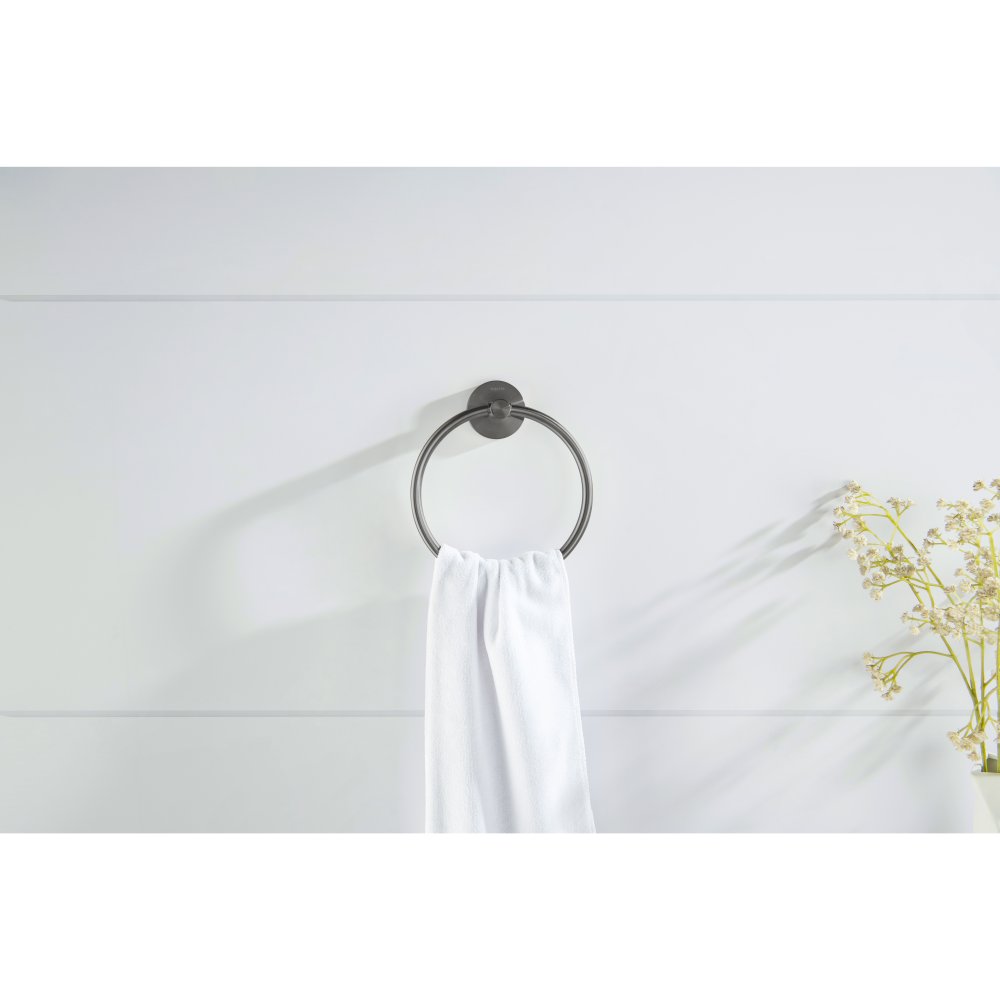 Полотенцедержатель кольцо Aquanet Европа оружейная сталь AQ4112BGM