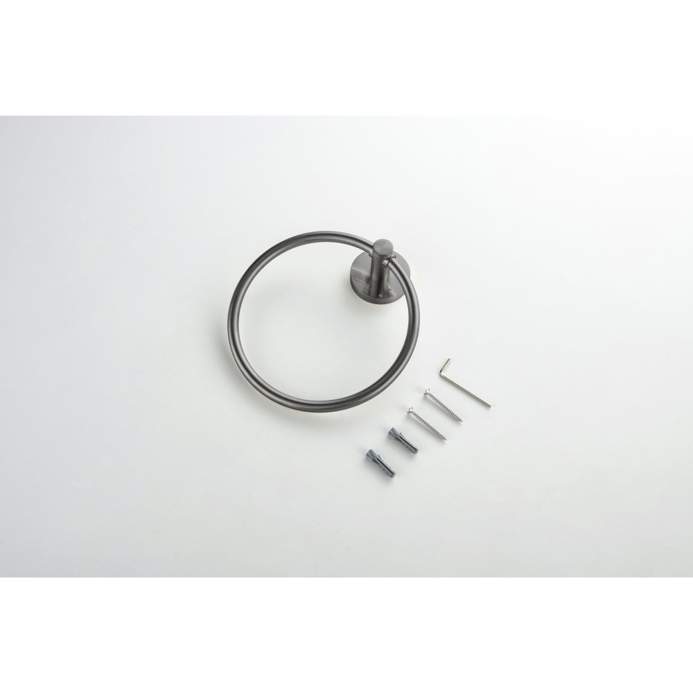 Полотенцедержатель кольцо Aquanet Европа оружейная сталь AQ4112BGM