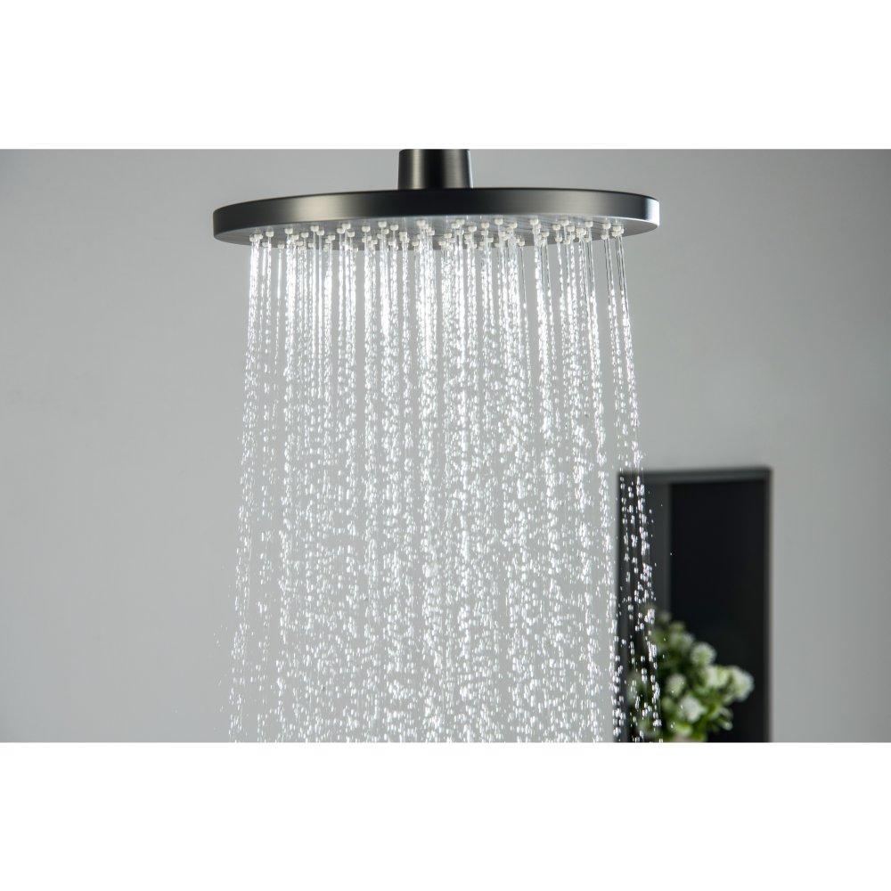 Душевая система с термостатом Aquatek Европа 220 мм оружейная сталь AQ2343BGM